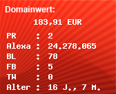 Domainbewertung - Domain www.die-toolbar.de bei Domainwert24.de