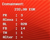 Domainbewertung - Domain www.dwe-web.info bei Domainwert24.de