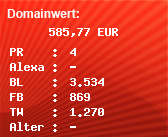 Domainbewertung - Domain www.berge-meer.de bei Domainwert24.de