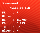 Domainbewertung - Domain stern.de bei Domainwert24.de