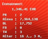 Domainbewertung - Domain www.klebebanddruck.de bei Domainwert24.de