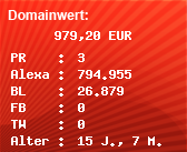 Domainbewertung - Domain linkanalyse.durad.de bei Domainwert24.de