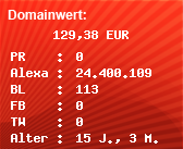 Domainbewertung - Domain jufa-shop.de bei Domainwert24.de