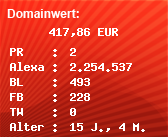 Domainbewertung - Domain www.noxos24.de bei Domainwert24.de