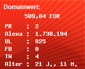 Domainbewertung - Domain www.bentax.de bei Domainwert24.de