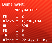 Domainbewertung - Domain www.bentax.de bei Domainwert24.de