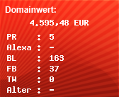 Domainbewertung - Domain ebv.com bei Domainwert24.de