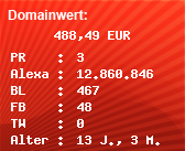 Domainbewertung - Domain www.extratotal.de bei Domainwert24.de