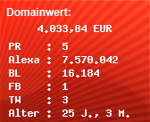 Domainbewertung - Domain www.leiste.de bei Domainwert24.de