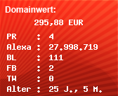 Domainbewertung - Domain www.der-kurier.de bei Domainwert24.de
