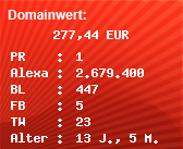 Domainbewertung - Domain www.double-c-paints.de bei Domainwert24.de