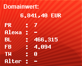 Domainbewertung - Domain www.daserste.de bei Domainwert24.de