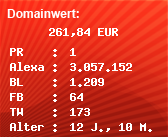 Domainbewertung - Domain www.wow-online-handel.de bei Domainwert24.de