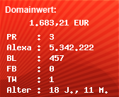 Domainbewertung - Domain www.yooapps.com bei Domainwert24.de