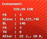 Domainbewertung - Domain www.holz-alu-wintergarten.de bei Domainwert24.de